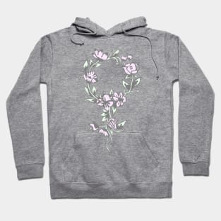 Floral Feminist Symbol Hoodie